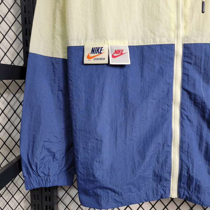 Jaqueta Corta Vento Nike 23/24 - Bege e Azul - JV Imports