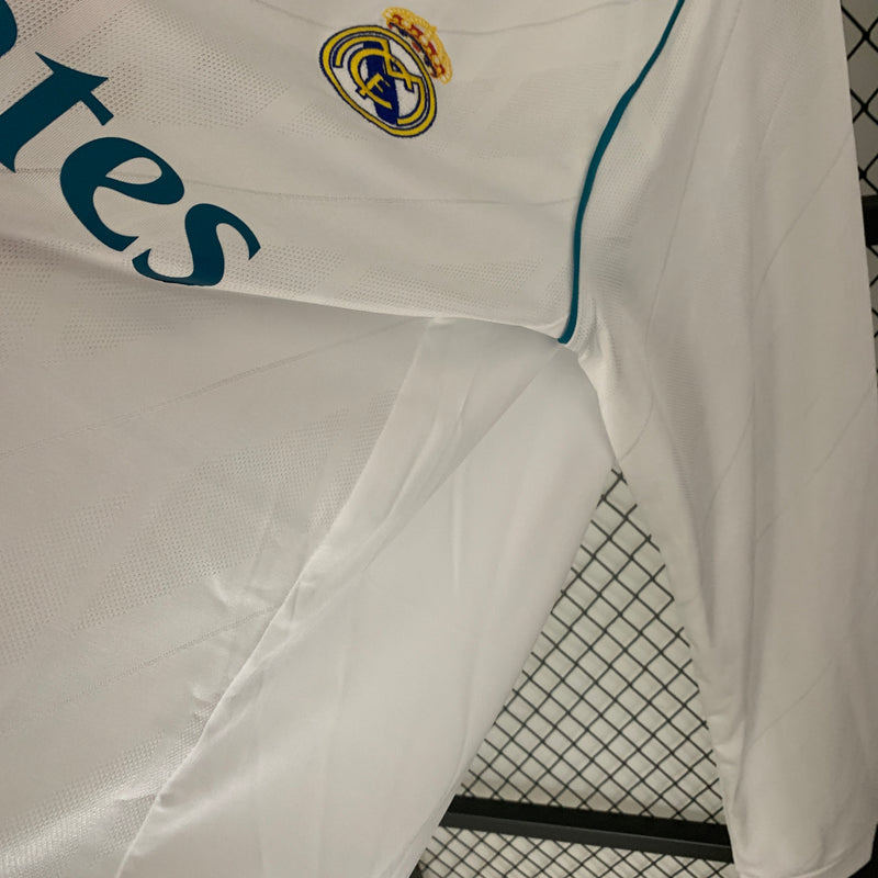 Camisa Real Madrid Home Manga Longa 17/18 - Versão Retro