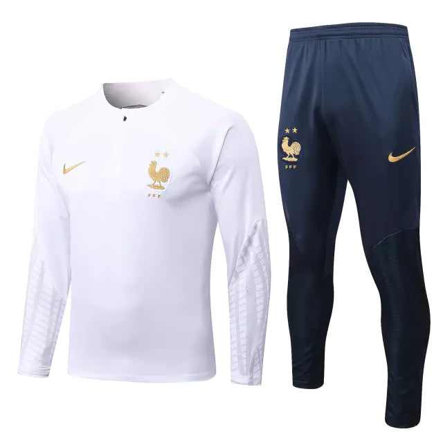 Conjunto de Treino França 2023 Branco - JV Imports