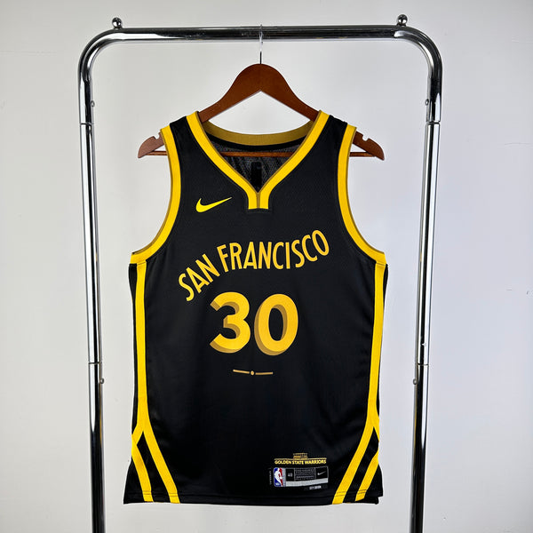 Regata NBA Golden State Warriors City Edition 23/24 - Masculina - Preta e Amarelo
