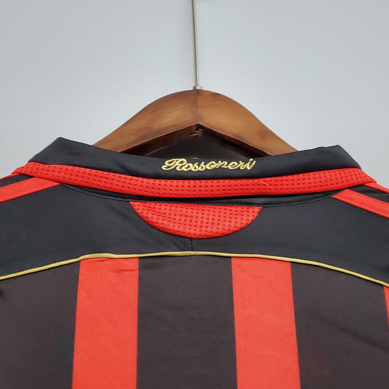 Camisa Milan Home Manga Longa 07/08 - Versão Retro