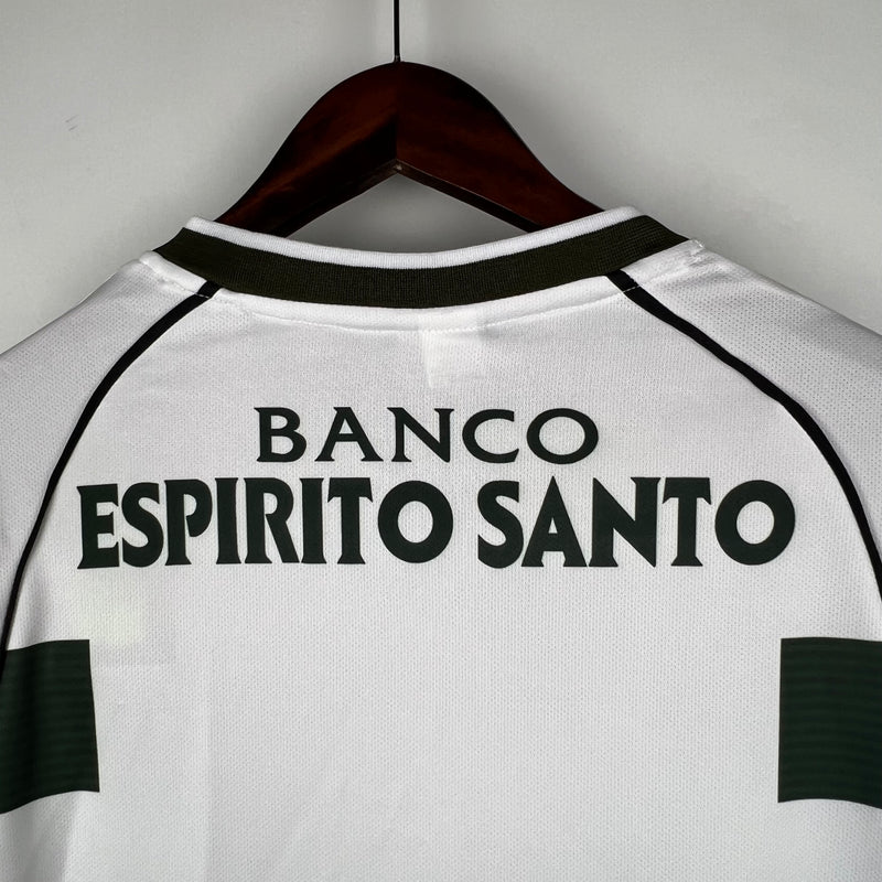 Camisa Sporting Home Manga Longa 2002/03 - Versão Retro