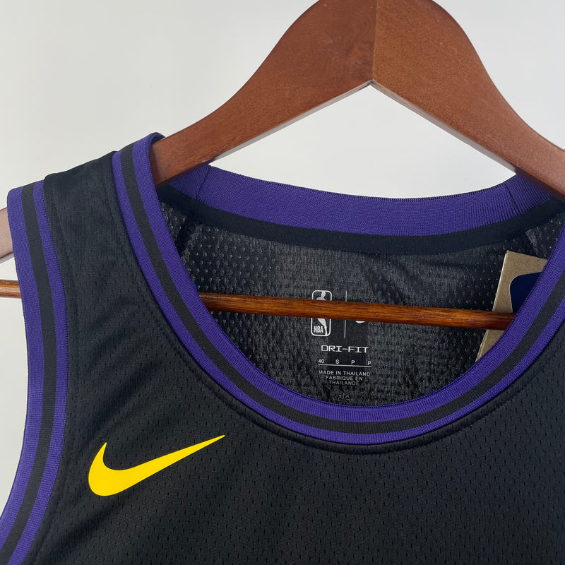 Regata NBA Los Angeles Lakers City Edition 23/24 - Masculina - Preta