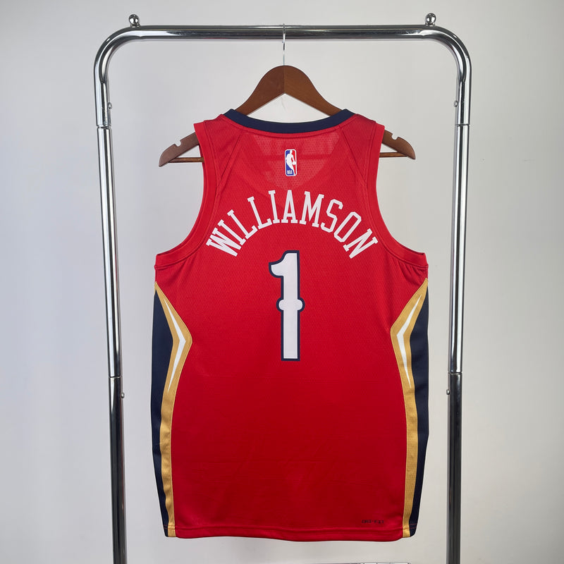 Regata NBA New Orleans Pelicans Statement Edition 22/23 - Masculina - Vermelha
