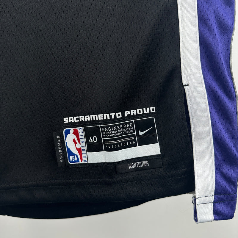 Regata NBA Sacramento Kings Icon Edition 23/24 - Masculina - Preta