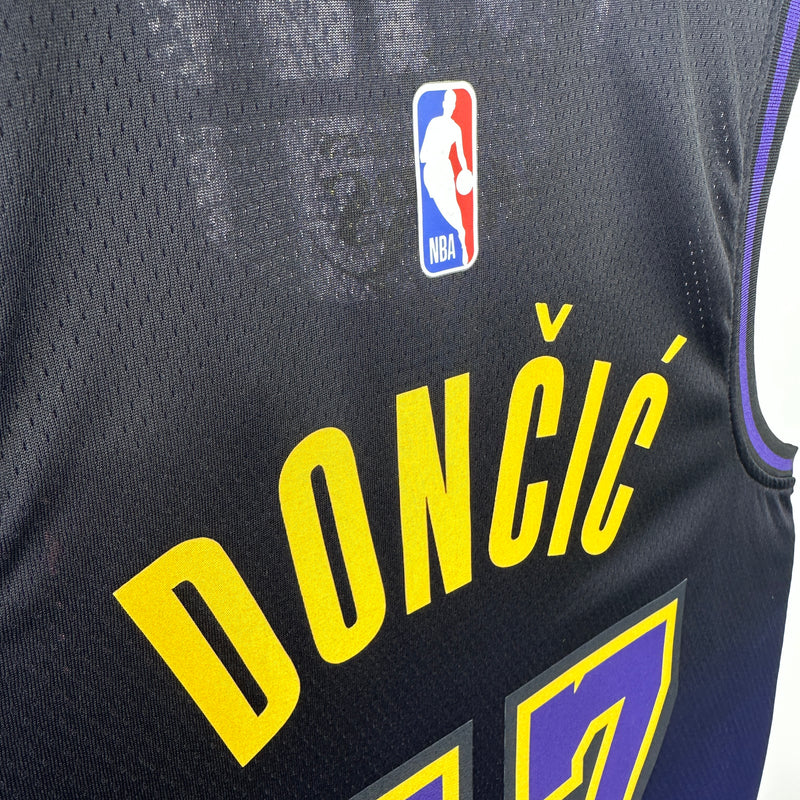 Regata NBA Los Angeles Lakers City Edition 2024/25 - Masculina - Preta e Roxa