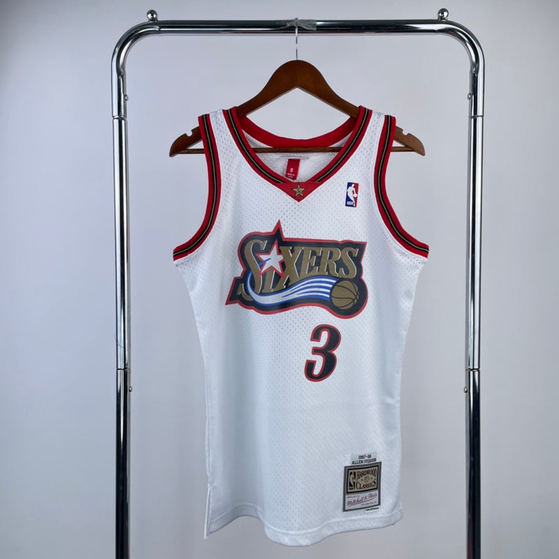 Regata NBA Philadelphia 76ers HWC Retrô 97/98 - Masculina - Branca