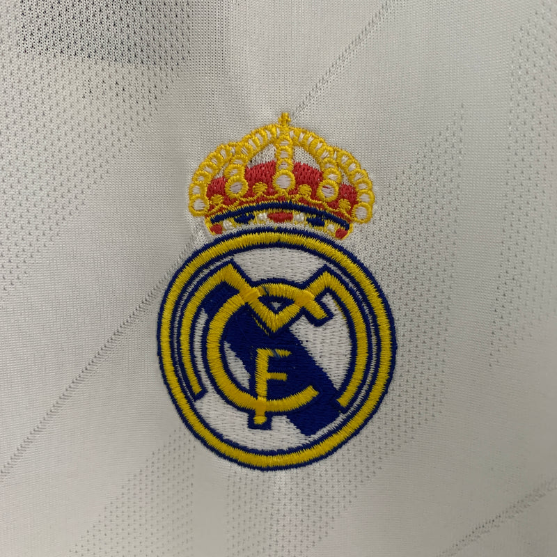 Camisa Real Madrid Home Manga Longa 17/18 - Versão Retro