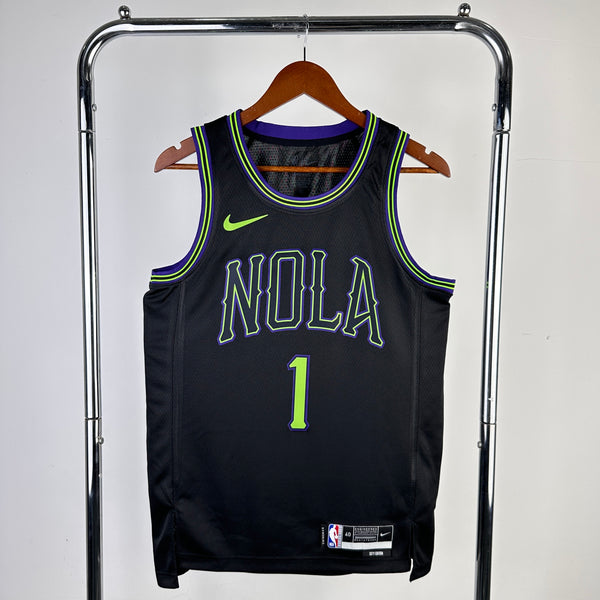 Regata NBA New Orleans Pelicans City Edition 23/24 - Masculina - Preta