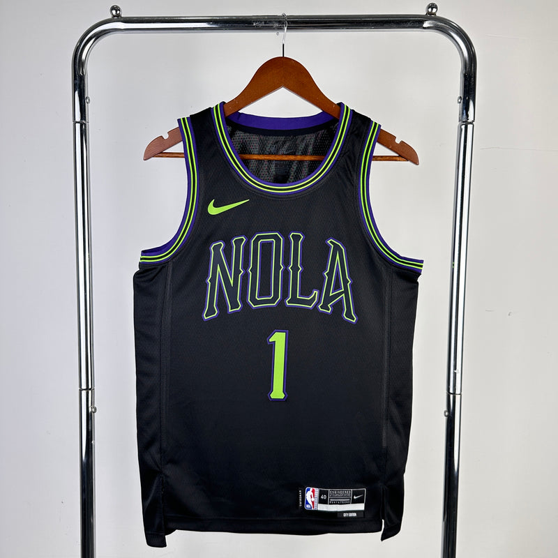 Regata NBA New Orleans Pelicans City Edition 23/24 - Masculina - Preta
