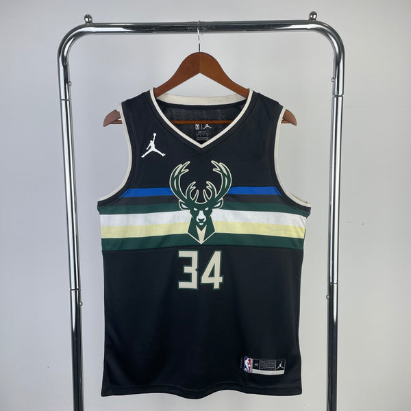 Regata NBA Milwaukee Bucks Statement Edition 19/20 - Masculina - Preta