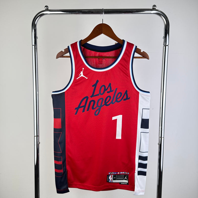 Regata NBA Los Angeles Clippers Statement Edition 2024/25 - Masculina - Vermelha