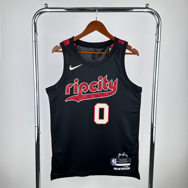 Regata NBA Portland Trail Blazers City Edition 23/24 - Masculina - Preta