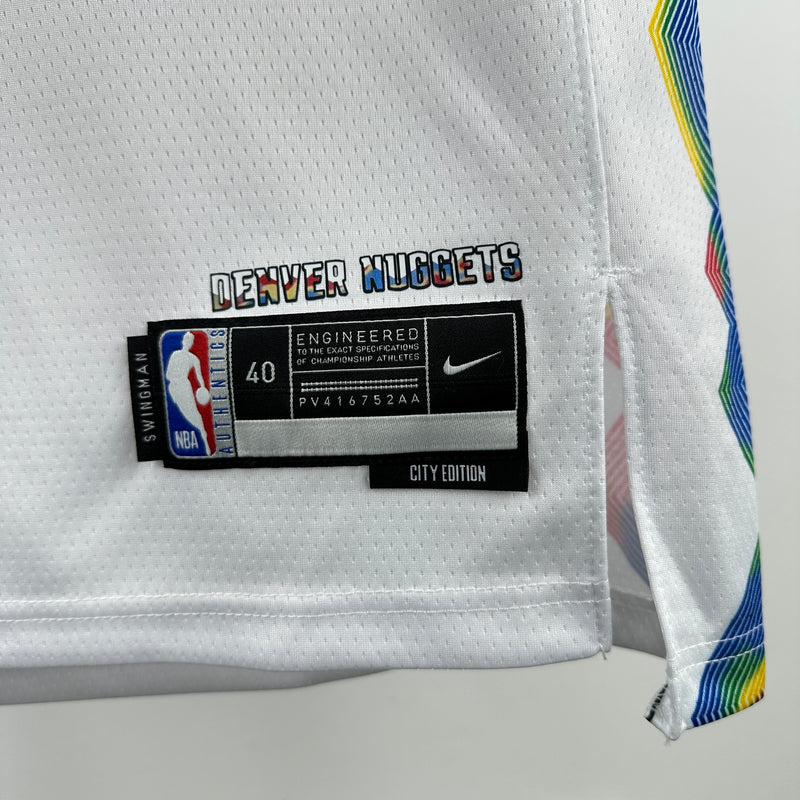 Regata NBA Denver Nuggets City Edition 24/25 - Masculina - Branca