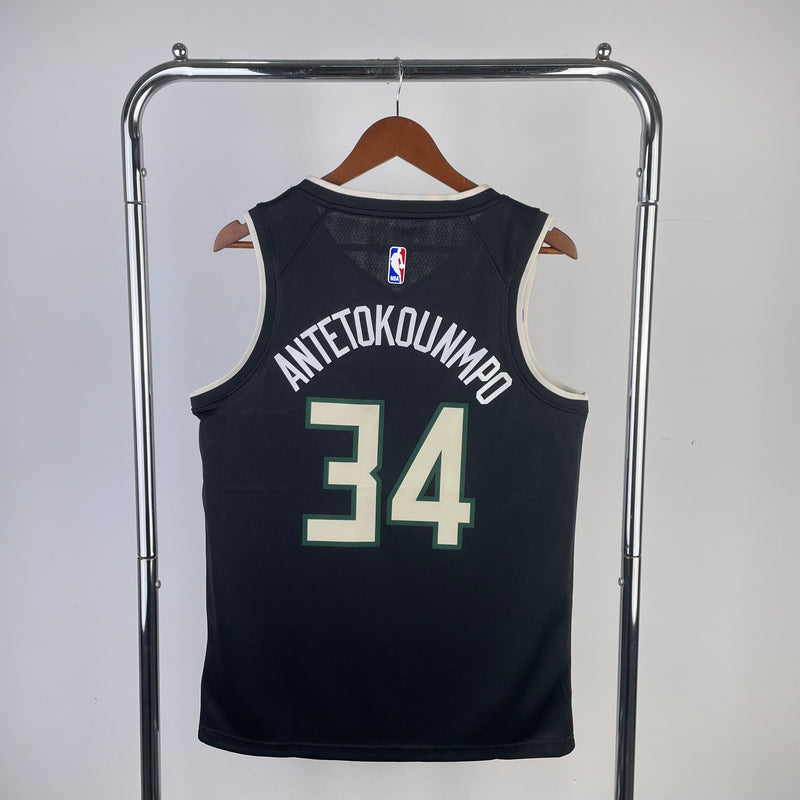 Regata NBA Milwaukee Bucks Statement Edition 19/20 - Masculina - Preta