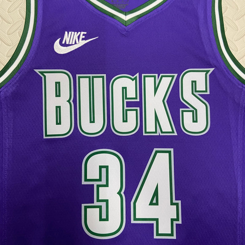 Regata NBA Milwaukee Bucks Classic Edition 22/23 - Masculina - Roxa