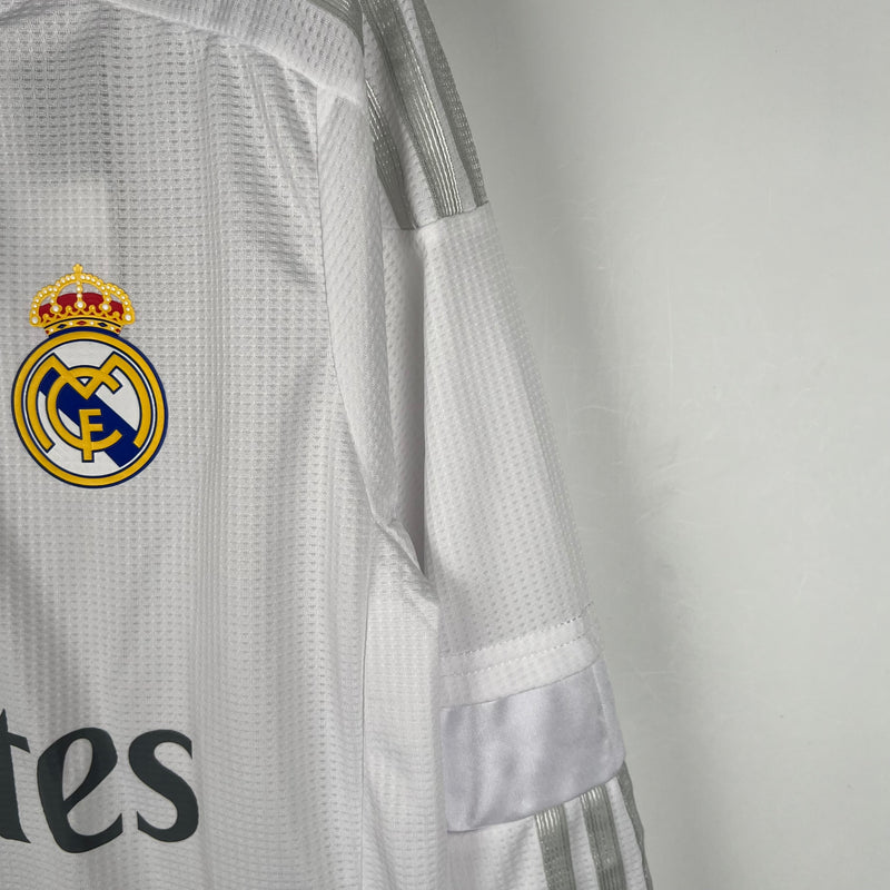 Camisa Real Madrid Home Manga Longa 15/16 - Versão Retro