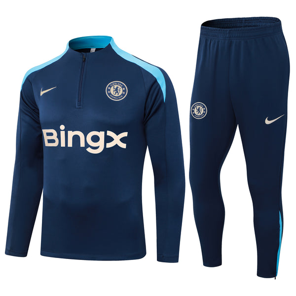 Conjunto de Treino do Chelsea 2024/25 - Azul Marinho
