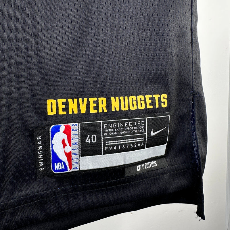 Regata NBA Denver Nuggets City Edition 23/24 - Masculina - Preta