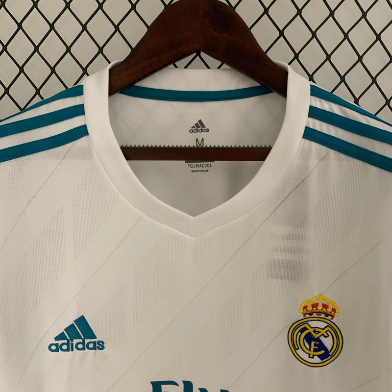 Camisa Real Madrid Home Manga Longa 17/18 - Versão Retro