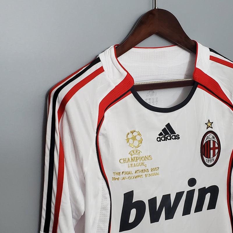 Camisa Milan Away Manga Longa 07/08 - Versão Retro