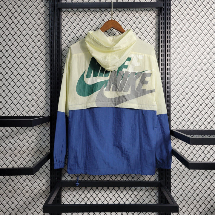 Jaqueta Corta Vento Nike 23/24 - Bege e Azul - JV Imports