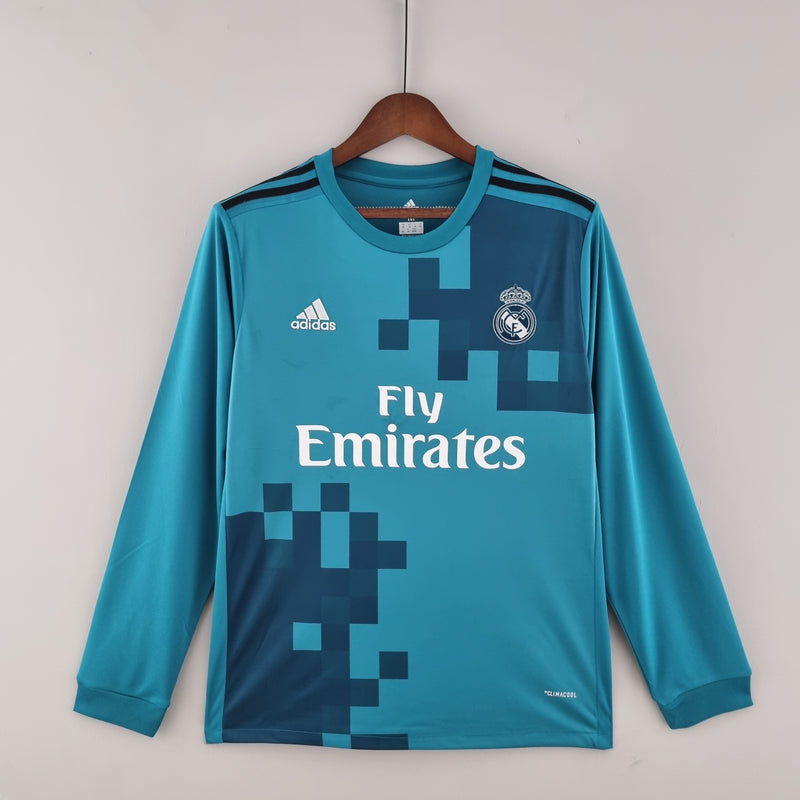 Camisa Real Madrid Third Manga Longa 17/18 - Versão Retro