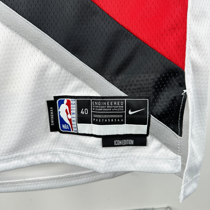 Regata NBA Portland Trail Blazers Icon Edition 2024/25 - Masculina - Branca