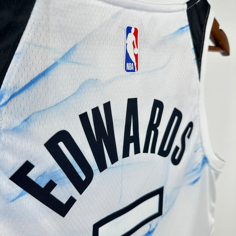 Regata NBA Minnesota Timberwolves City Edition 2024/25 - Masculina - Branco e Azul