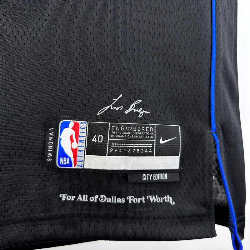 Regata NBA Dallas Mavericks City Edition 23/24 - Masculina - Preta