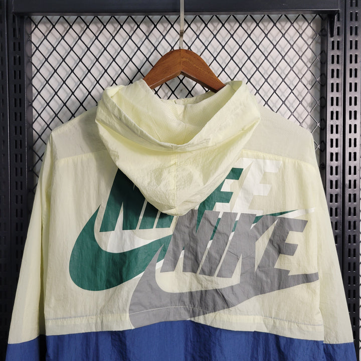 Jaqueta Corta Vento Nike 23/24 - Bege e Azul - JV Imports