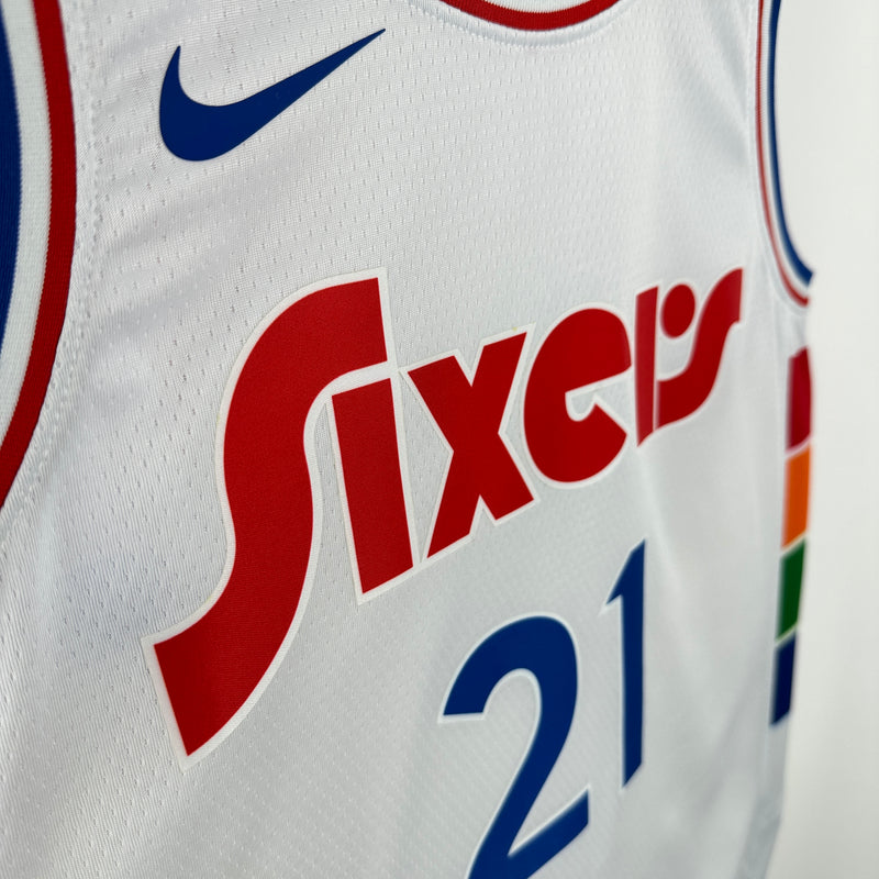 Regata NBA Philadelphia 76ers City Edition 24/25 - Masculina - Branco