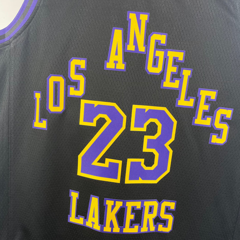 Regata NBA Los Angeles Lakers City Edition 23/24 - Masculina - Preta