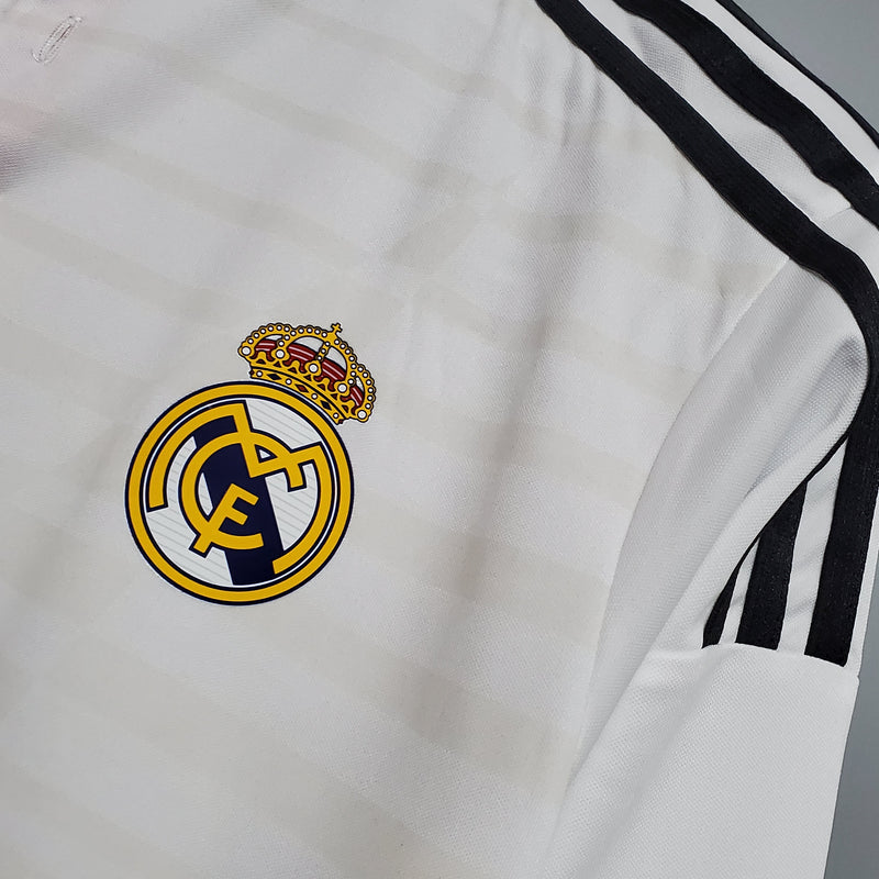 Camisa Real Madrid Titular Manga Longa 14/15 - Versão Retro