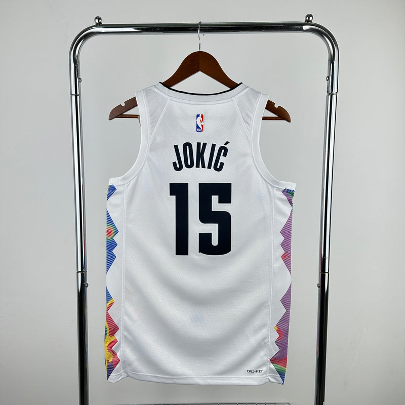 Regata NBA Denver Nuggets City Edition 24/25 - Masculina - Branca