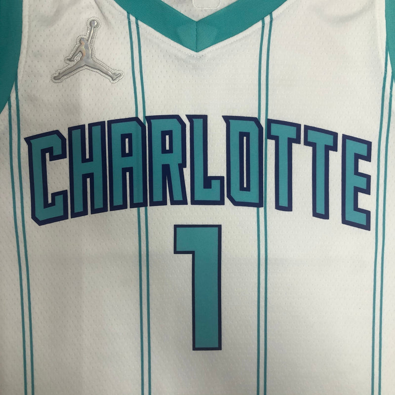 Regata NBA Charlotte Hornets Association Edition 75º NBA 21/22 - Masculina - Branca