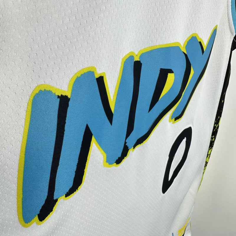Regata NBA Indiana Pacers City Edition 2024/25 - Masculina - Branca