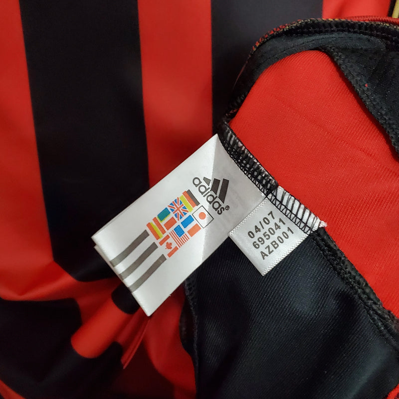 Camisa Milan Home Manga Longa 07/08 - Versão Retro