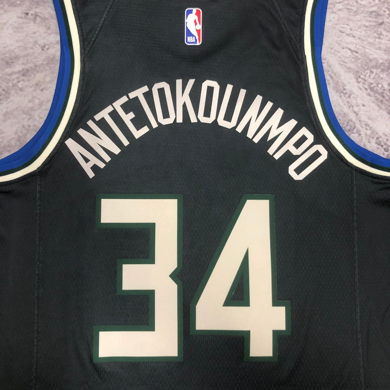 Regata NBA Milwaukee Bucks Statement Edition 22/23 - Masculina - Preta