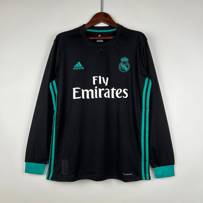 Camisa Real Madrid Away Manga Longa 17/18 - Versão Retro