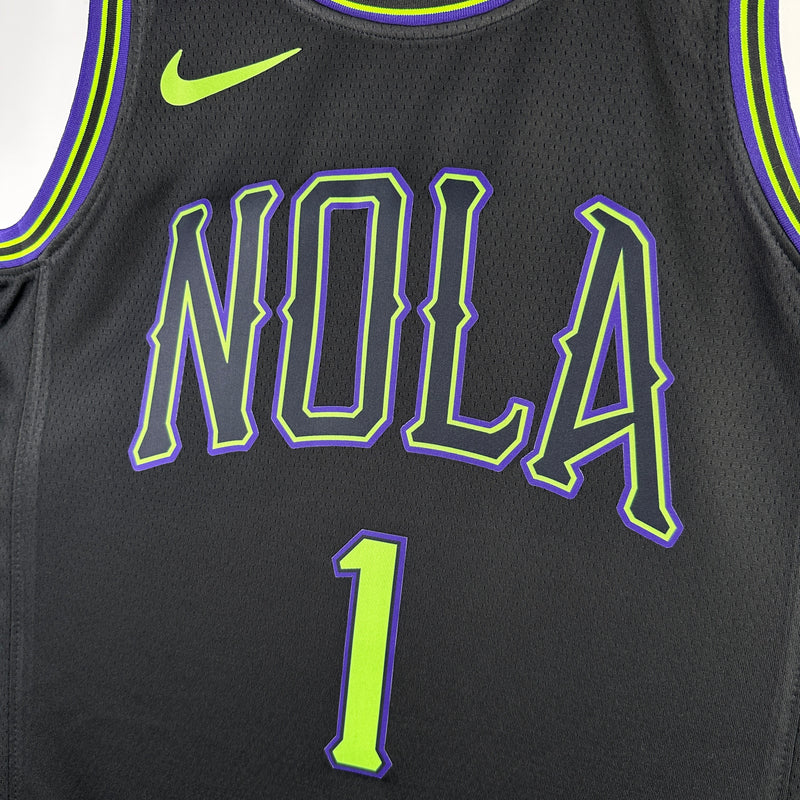 Regata NBA New Orleans Pelicans City Edition 23/24 - Masculina - Preta