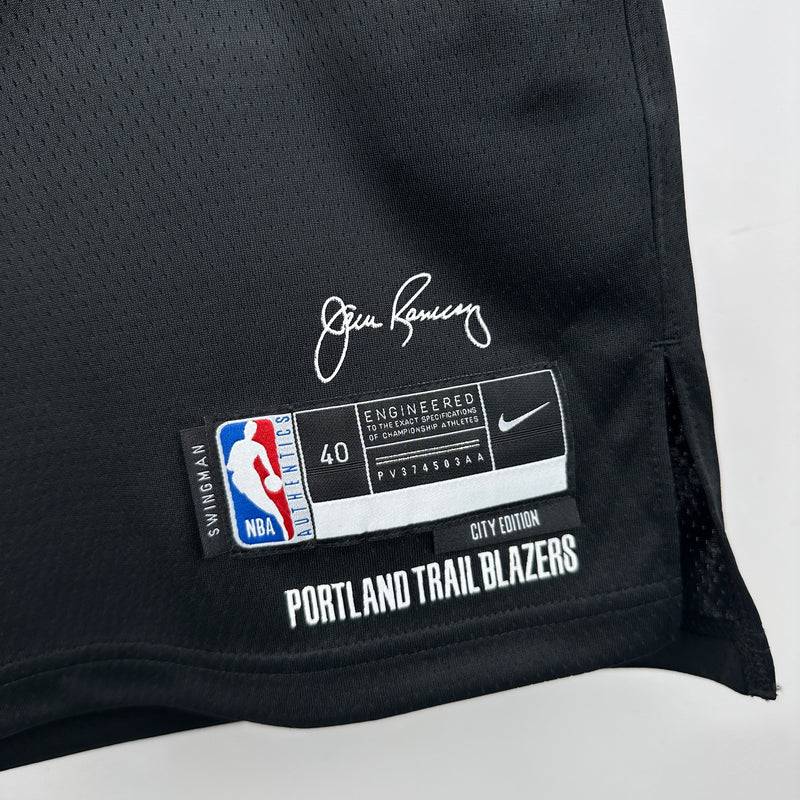 Regata NBA Portland Trail Blazers City Edition 23/24 - Masculina - Preta