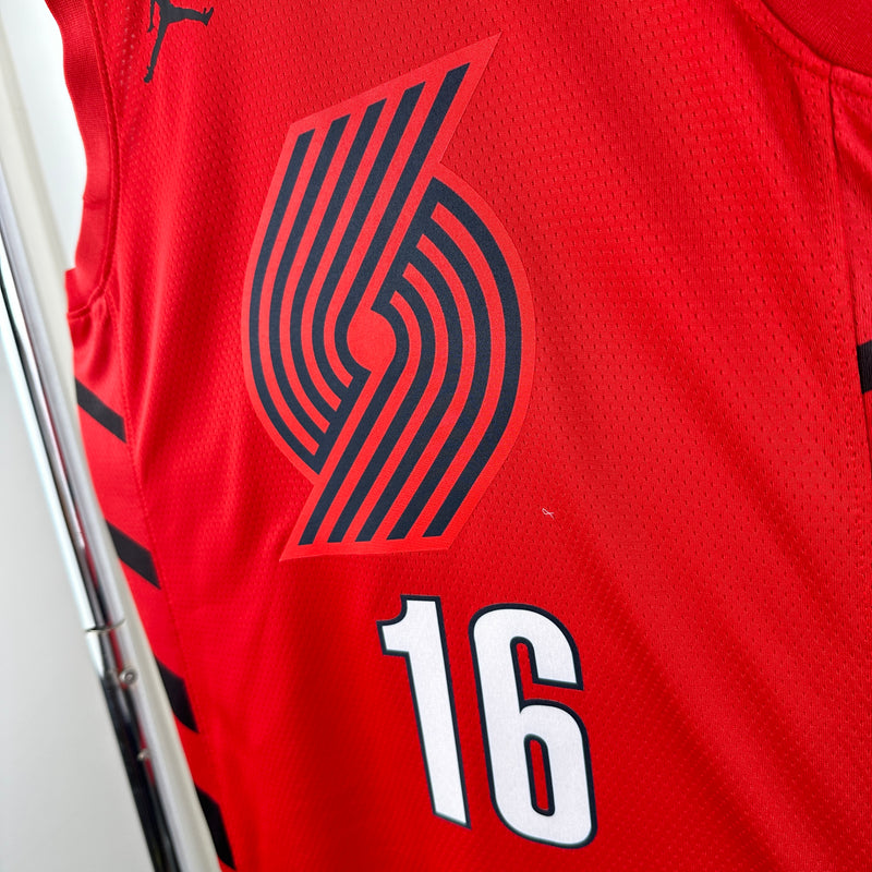 Regata NBA Portland Trail Blazers Statement Edition 2022/25 - Masculina - Vermelho
