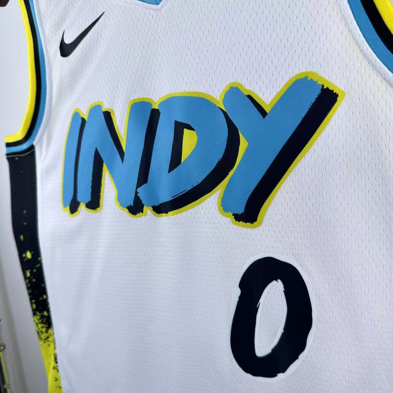 Regata NBA Indiana Pacers City Edition 2024/25 - Masculina - Branca