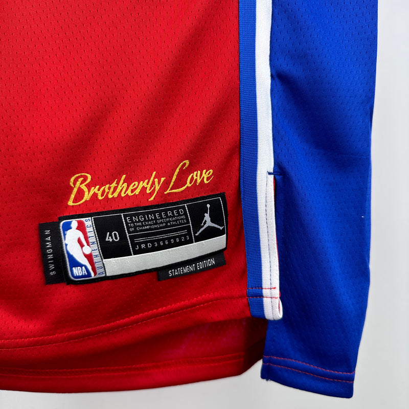 Regata NBA Philadelphia 76ers Statement Edition 22/23 - Masculina - Vermelha