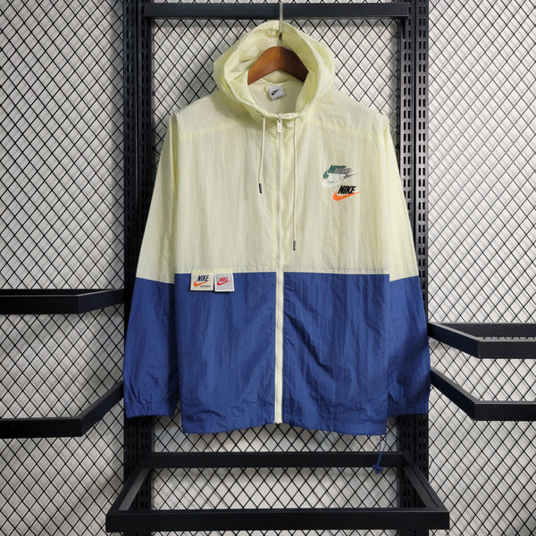 Jaqueta Corta Vento Nike 23/24 - Bege e Azul - JV Imports