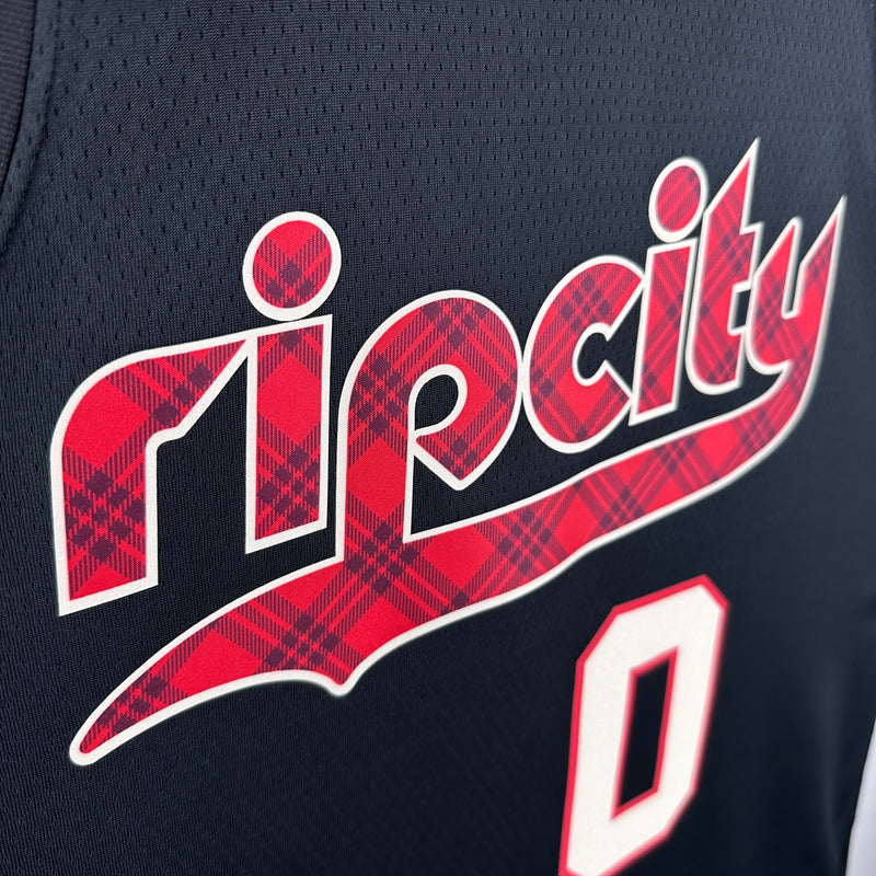 Regata NBA Portland Trail Blazers City Edition 23/24 - Masculina - Preta