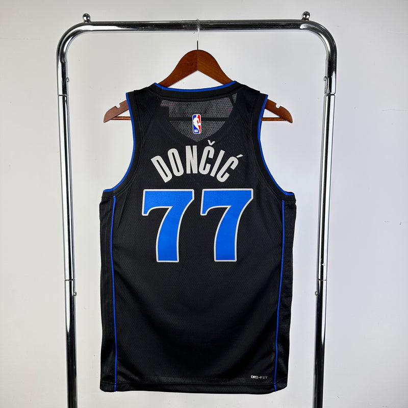 Regata NBA Dallas Mavericks City Edition 23/24 - Masculina - Preta