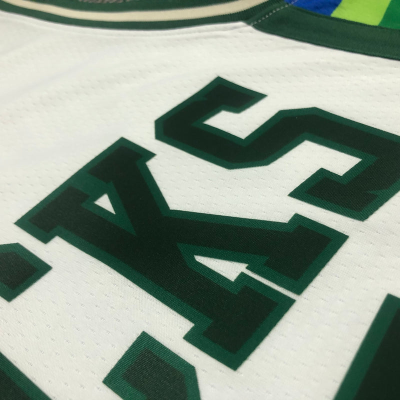 Regata NBA Milwaukee Bucks City Edition 75º NBA 21/22 - Masculina - Branca