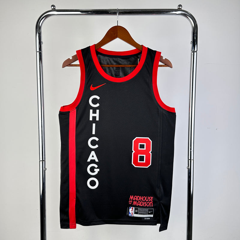 Regata NBA Chicago Bulls City Edition 23/24 - Masculina - Preta